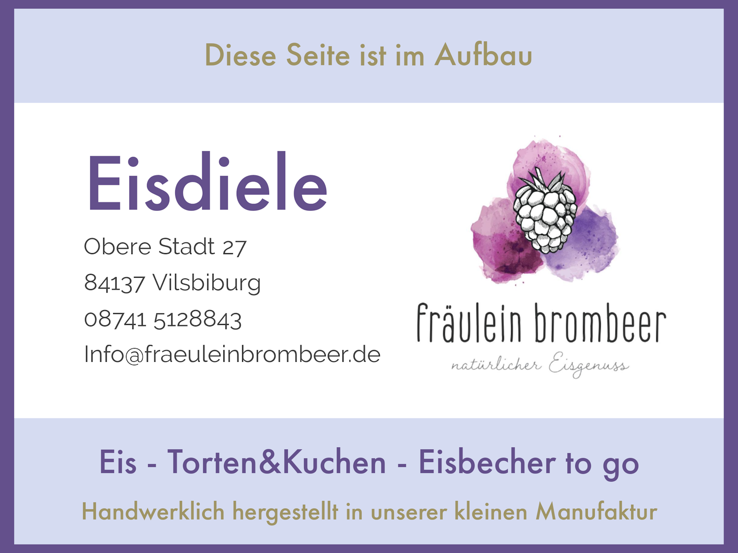 fräulein bromeer - natürlicher Eisgenuss in Vilsbiburg